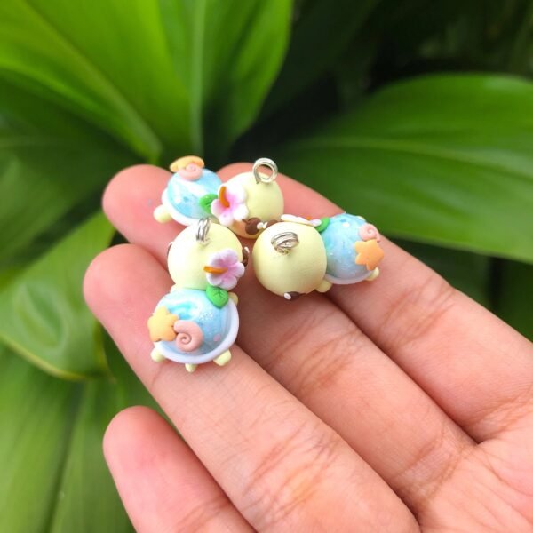 Beach Turtle Polymer Clay Charm