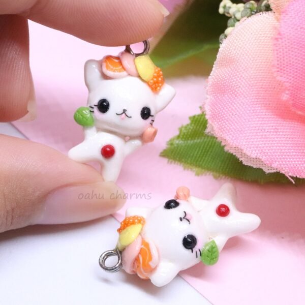 Sushi Kitty Polymer Clay Charm
